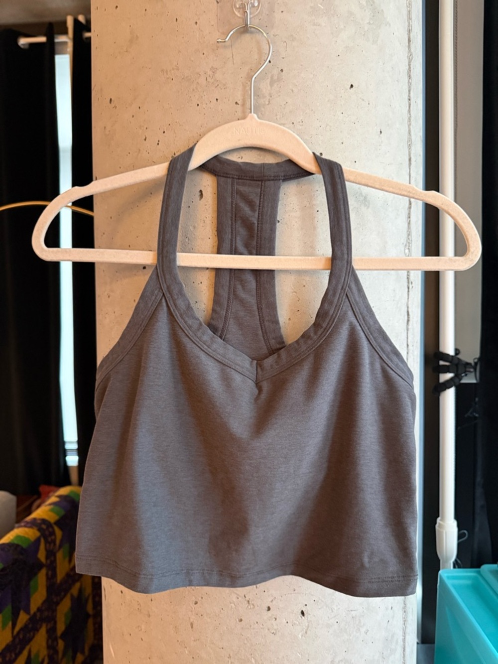 Beyond Yoga Spacedye On The Up Cropped Tank - Dark Gray